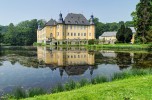  Castle Dyck is one of the largest moated castles in Germany. The castle was first mentioned in a document in 1094, and is surrounded by a triple ditch system.