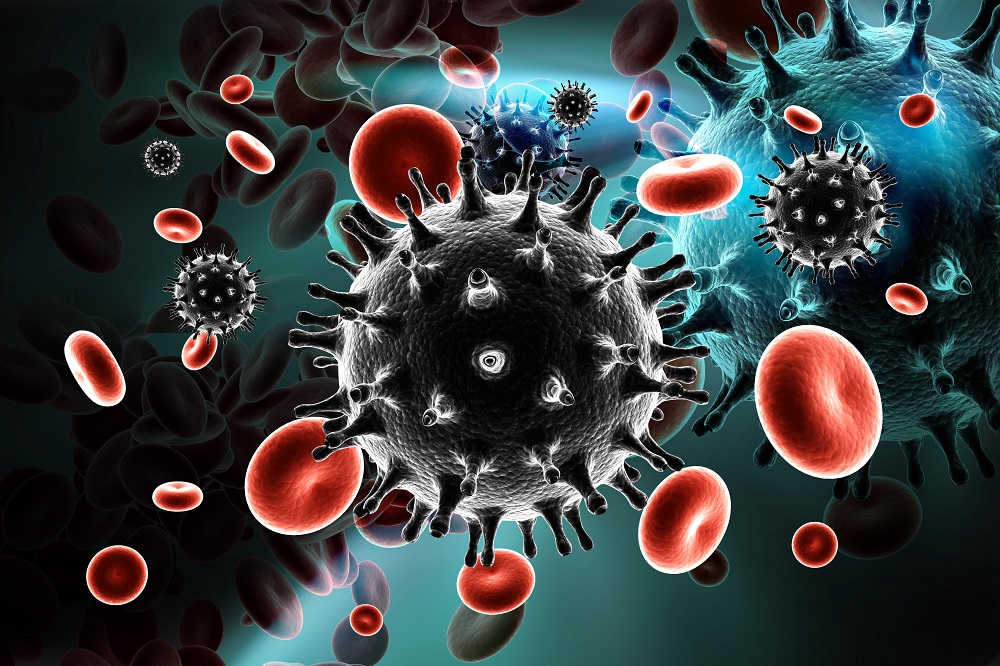 HIV-Virus in der Blutbahn